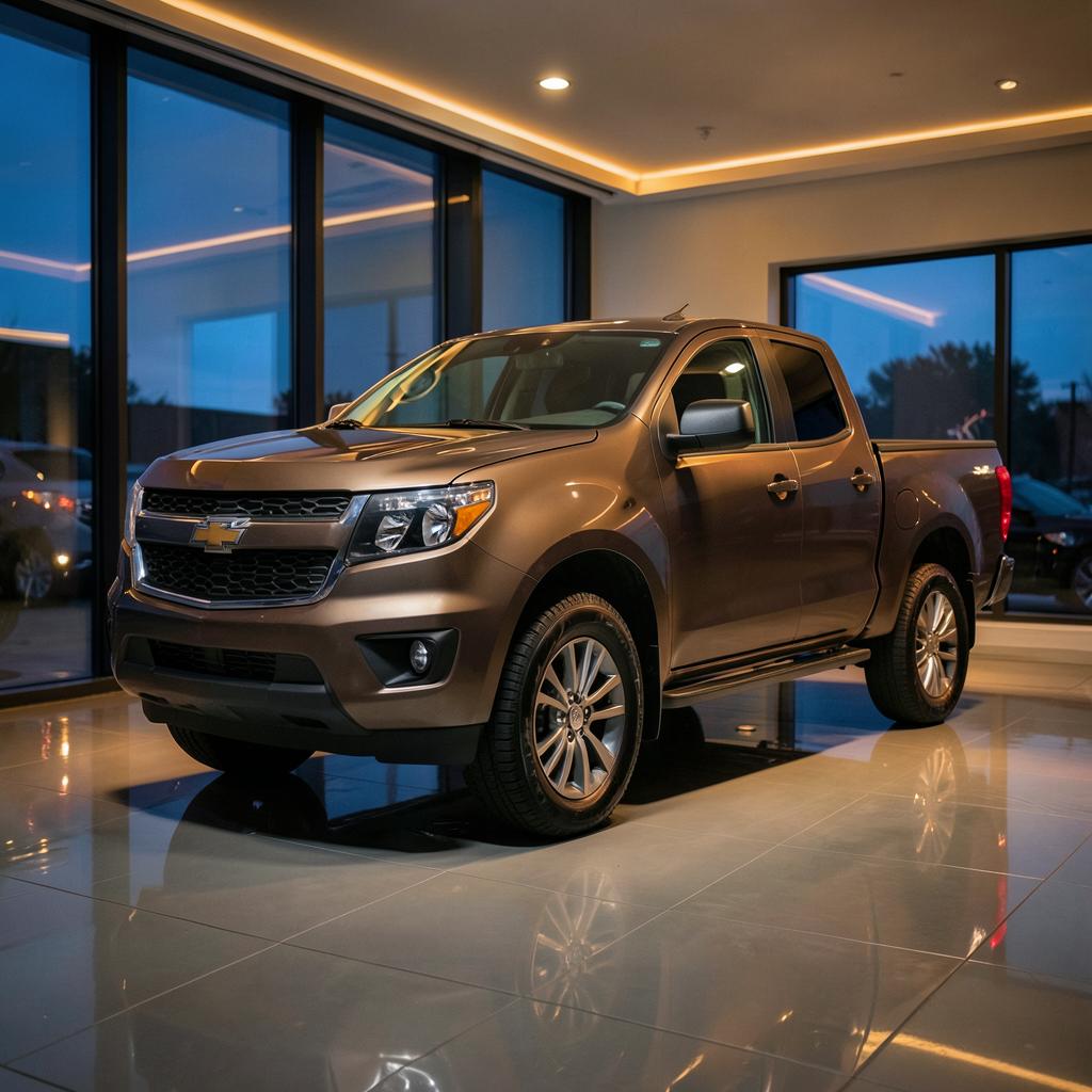 Brown 2012 Chevy Colorado LT pickup truck on the RZ Auto Sales floor