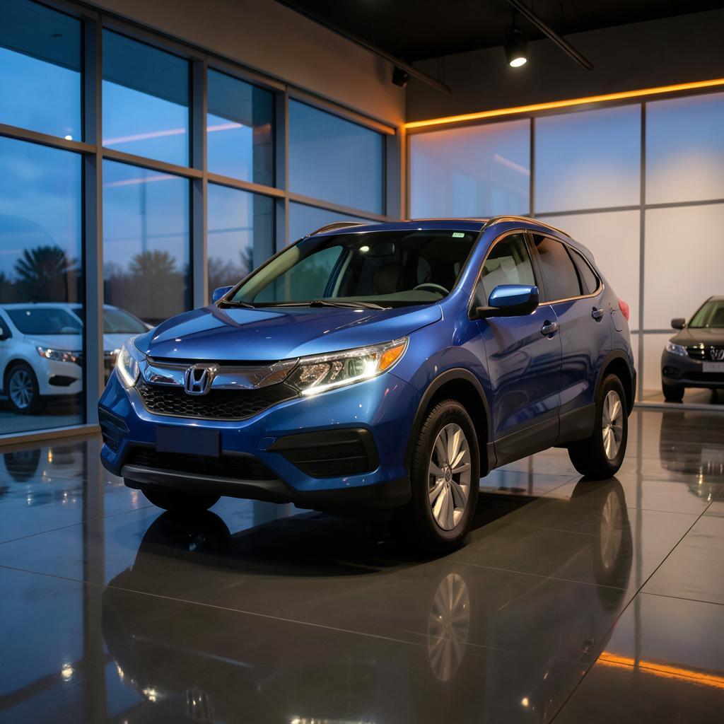 Blue 2012 Honda CR-V EX-L SUV on the RZ Auto Sales floor