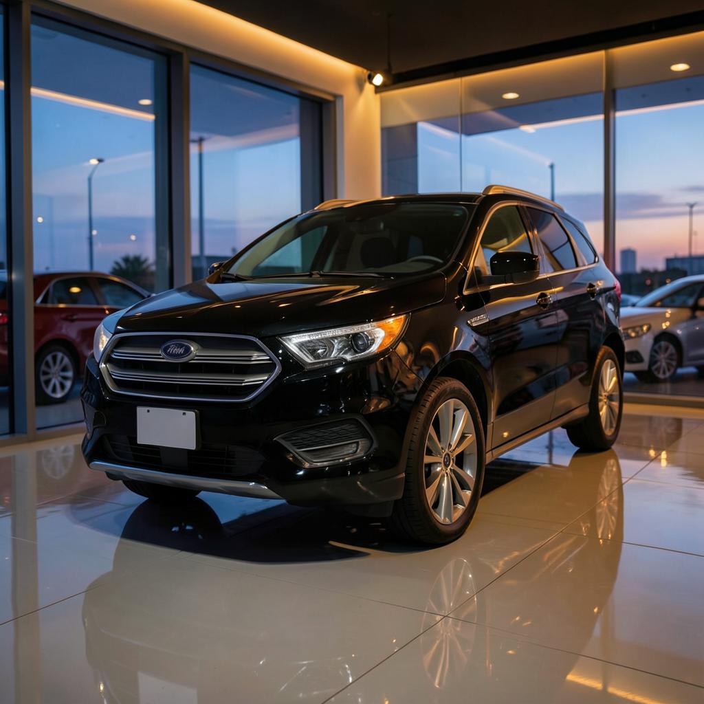 Black 2015 Ford Flex Limited SUV on the RZ Auto Sales floor